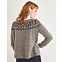 Sirdar Haworth Tweed Womens Fairisle Yoke Sweater 10154 