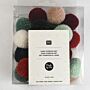 Rico Yarn Pompon Set of 24 Red Green Mix 