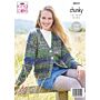 King Cole Autumn Chunky Cardigans Pattern 5812 81-127cm