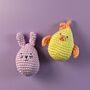 Easter Rattle Toys Crochet Kit in WoolBox Imagine Lullaby DK by Zoe Potrac