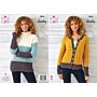 King Cole Knitting Pattern Sweater Cardigan Wildwood Chunky P5894 34 to 48in
