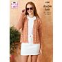 King Cole Cottonsoft Crystal DK Ladies Cardigans 6300 Knitting Pattern  81-127cm