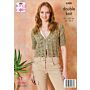 King Cole Cottonsoft Crystal DK Ladies Cardigans 6300 Knitting Pattern  81-127cm