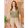 King Cole Cottonsoft Crystal DK Ladies Cardigans 6300 Knitting Pattern  81-127cm