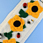 Knitted Sunflower & Bees Wall Hanging in WoolBox Chunky & DK