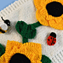 Knitted Sunflower & Bees Wall Hanging in WoolBox Chunky & DK