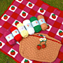 Strawberry Summer Crochet Blanket & Picnic Bag Kit by Zoe Potrac in WoolBox Imagine Classic DK