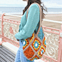 Granny Square Tote Bag Crochet Pattern Kit in WoolBox Imagine Classic DK - Autumn Colourway