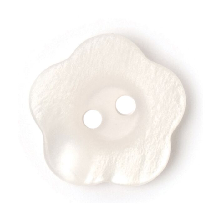 Milward Carded Buttons Flower White 20mm Pack of 2 main product photo