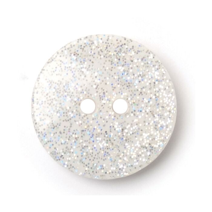 Milward Carded Buttons Round Glitter White 17mm Pack of 3 main product photo