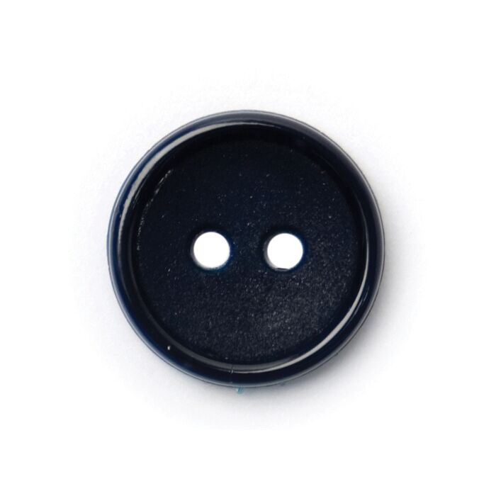 Milward Carded Buttons Rimmed 2 Hole Navy 13mm Pack of 6 main product photo