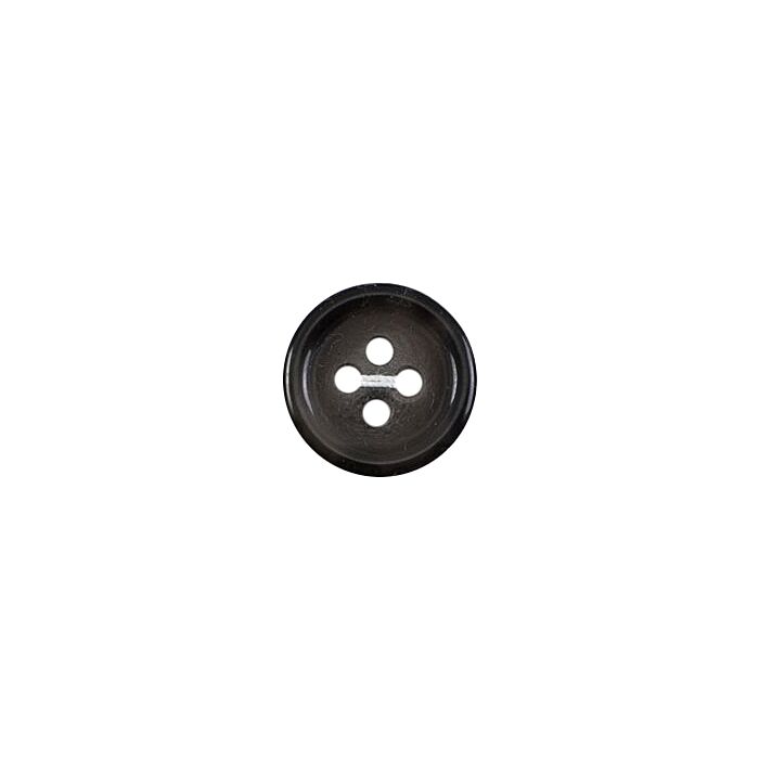 Milward Carded Buttons Rimmed 4 Hole Grey 15mm Pack of 4 main product photo