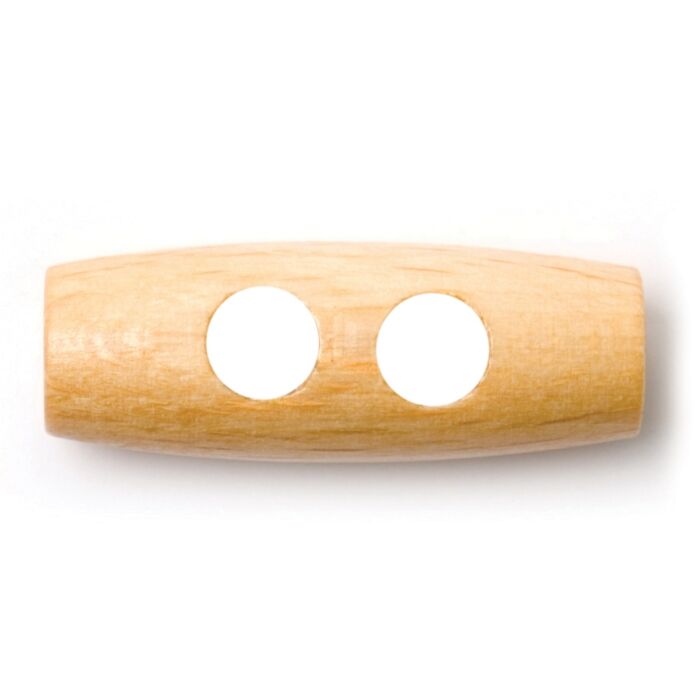 Milward Carded Buttons Wooden Toggle Beige 30mm Pack of 3 main product photo