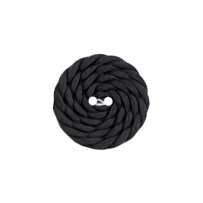 Milward Carded Buttons Rope Pattern 2 Hole Black 27mm Pack of 2 main product photo