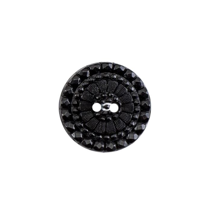 Milward Carded Buttons Patterned 2 Hole Black 25mm Pack of 2 main product photo