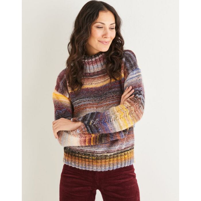 Sirdar Jewelspun - Womens Funnel Neck Tunic Dress 10137 81-137cm or 32-54 - Downloadable main product photo