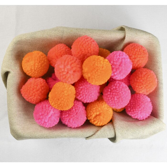 Rico Yarn Pompon Set of 24 Neon Mix main product photo