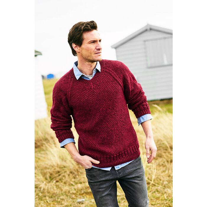 Stylecraft Highland Heathers Aran Mens Jumpers x 2 Pattern Download 9877 