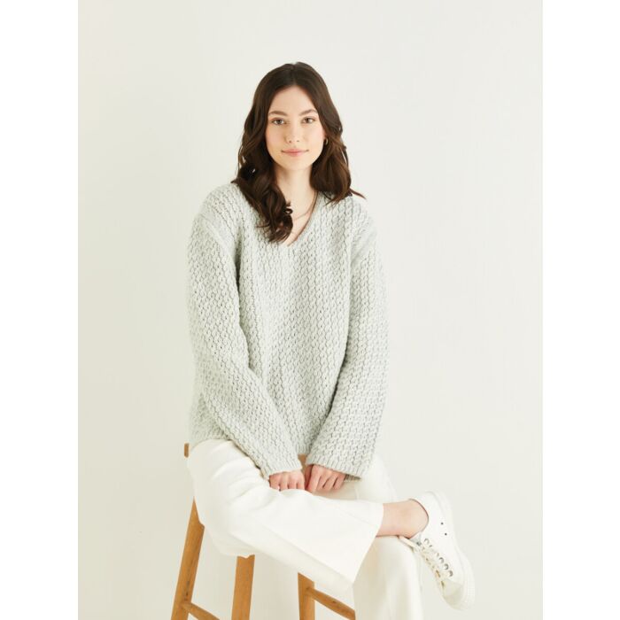 Hayfield Bonus Aran With Wool Ladies Sweater Pattern 10323 81cm-137cm main product photo