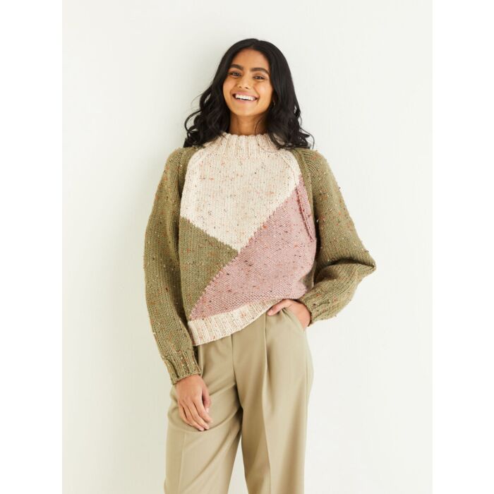 Hayfield Bonus Chunky Tweed Ladies Sweater Pattern 10345 81cm-137cm main product photo