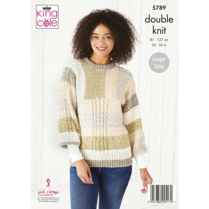 King Cole Harvest DK Ladies Sweater and Jacket Pattern 5789 71-117cm main product photo