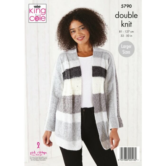 King Cole Harvest DK Ladies Sweater and Jacket Pattern 5790 71-117cm main product photo