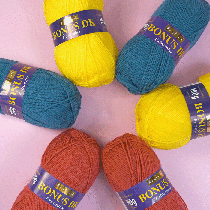 Hayfield Bonus DK Euro 2024 Teams Romania Colour Pack 6 x 100g main product photo