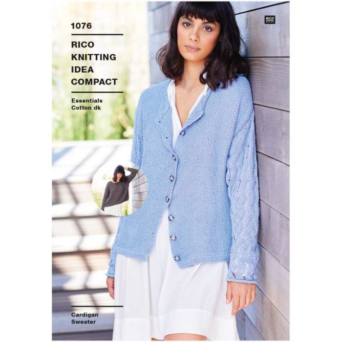 Rico Design Essentials Cotton DK Long Sleeved Sweater and Cardigan 1076 main product photo