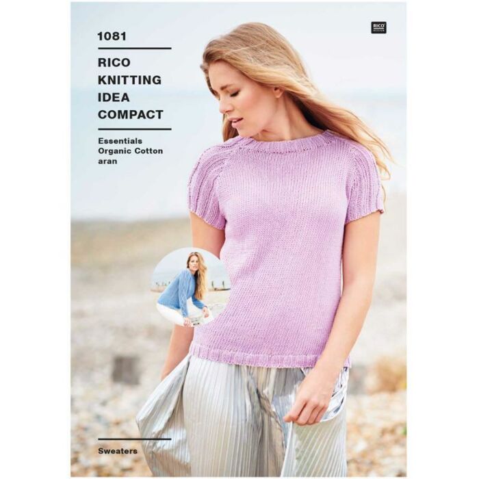 Rico Design Essentials Organic Cotton Aran Sweater Pattern 1081 main product photo