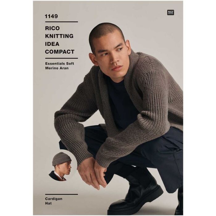 Rico Essentials Soft Merino Aran Cardigan and Hat Pattern 1149 109-124cm main product photo