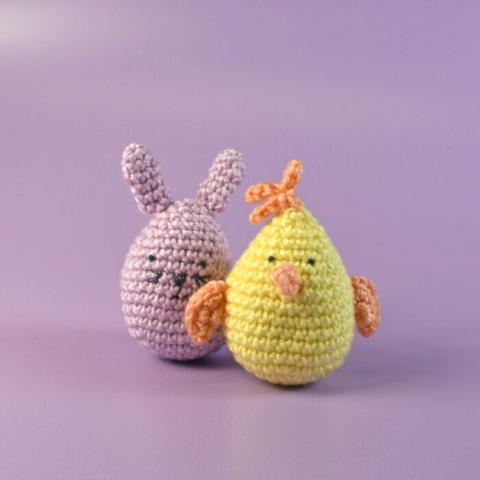 Easter Rattle Toys Crochet Kit in WoolBox Imagine Lullaby DK by Zoe Potrac main product photo