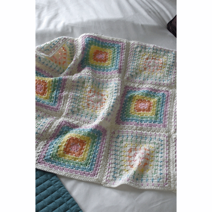 Block Stitch Baby Blanket Crochet by Zoe Potrac in WoolBox Imagine Lullaby DK