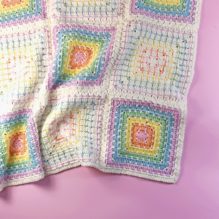 Block Stitch Baby Blanket Crochet by Zoe Potrac in WoolBox Imagine Lullaby DK