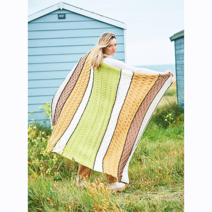 Cablemagoria Knit-Along Blanket in Stylecraft Special Aran by Stuart Hillard - Meadow Colourway main product photo