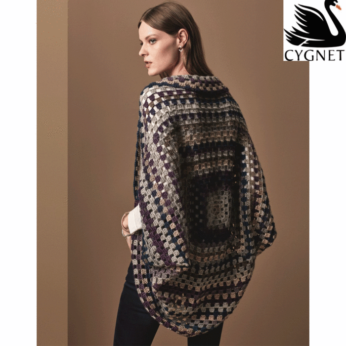 Cygnet Boho Spirit CY1061 Chic Cardigan Crochet Pattern Kit main product photo