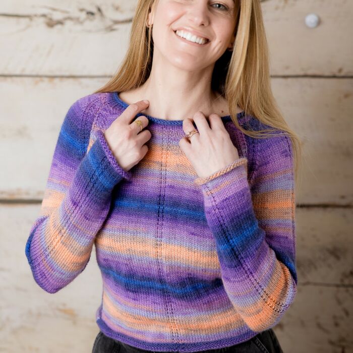 Emu Batik DK Ladies Running Stitch Jumper 5002 Knitting Pattern  81-102cm