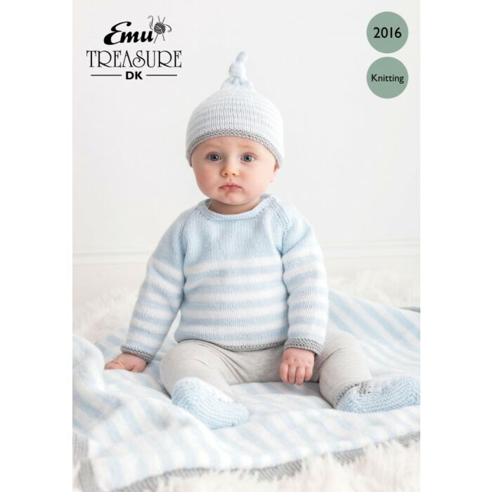Emu Treasure DK Baby Set 2016 Knitting Pattern Birth to 24 Months main product photo
