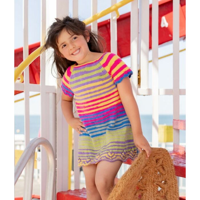 Emu Funfair Helter Skelter DK Child's Short Sleeve Dress4010 KnittingPattern 1 to 5 Years main product photo