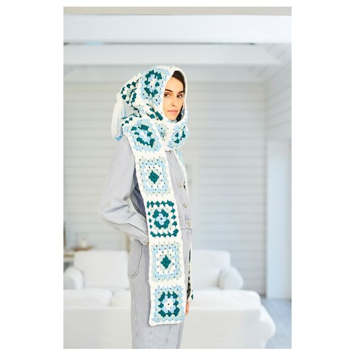 Stylecraft Hood and Hood with Scarf Crochet Pattern in Special Chunky
