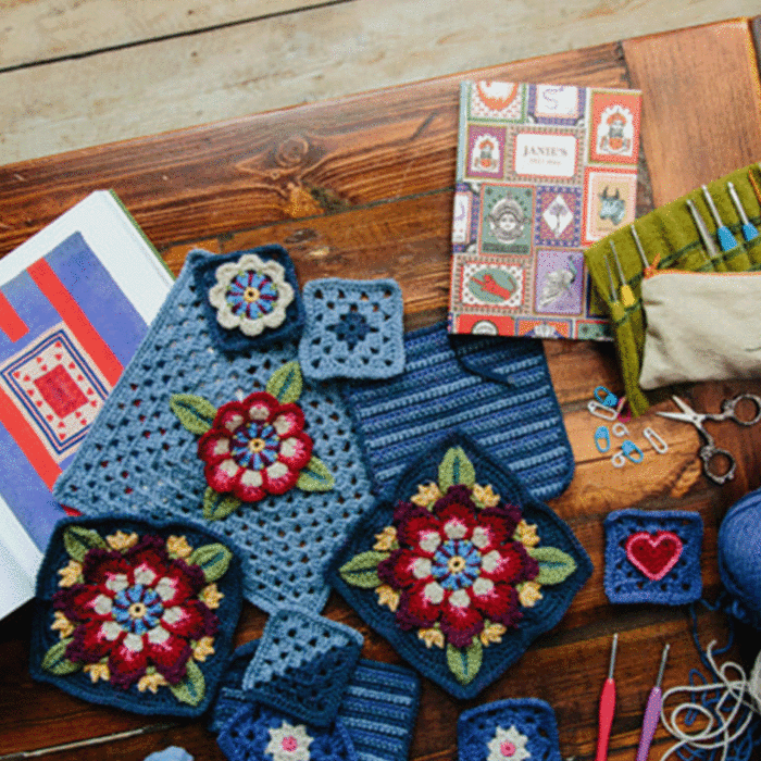 Janie Crow Indigo Dreams Crochet Blanket Kit