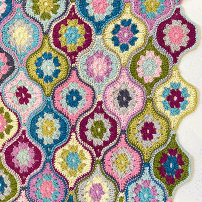 Janie Crow Mystical Lanterns Crochet Blanket Paper Pattern  