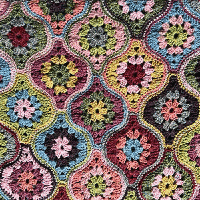 Janie Crow Mystical Lanterns Crochet Blanket Paper Pattern  