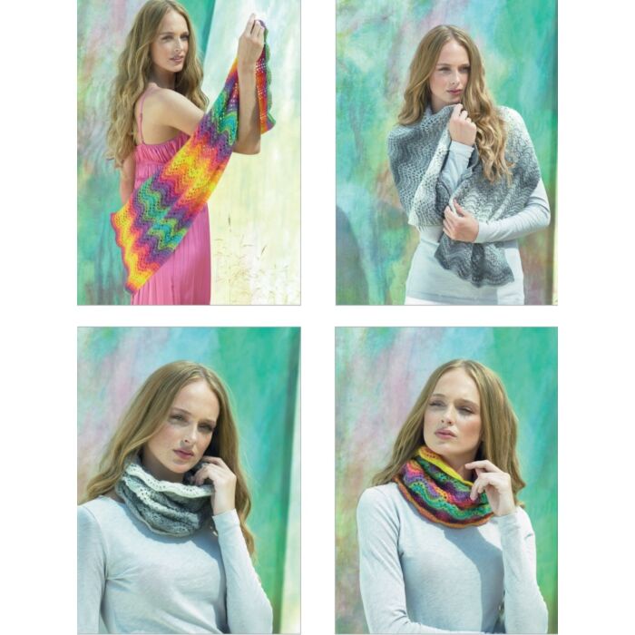 James C. Brett Shhh DK 820 Wraps and Cowl Knitting Pattern Kit