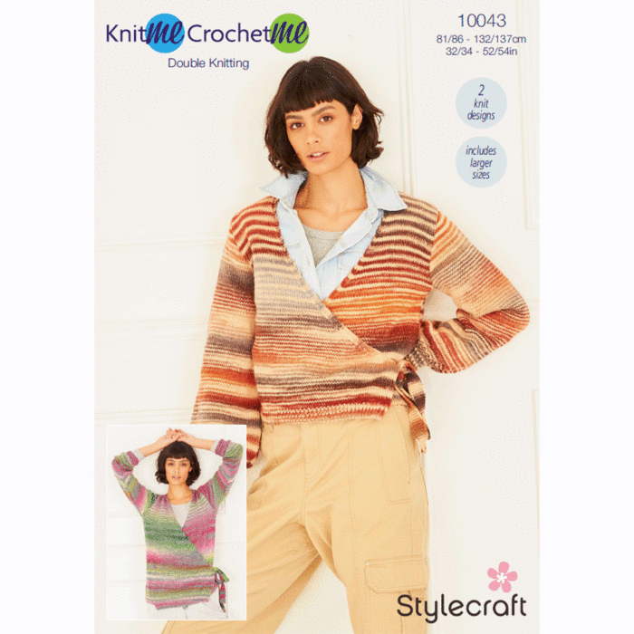 Stylecraft Knit Me Crochet Me DK Ladies Cardigan 10043 Knitting Pattern PDF main product photo