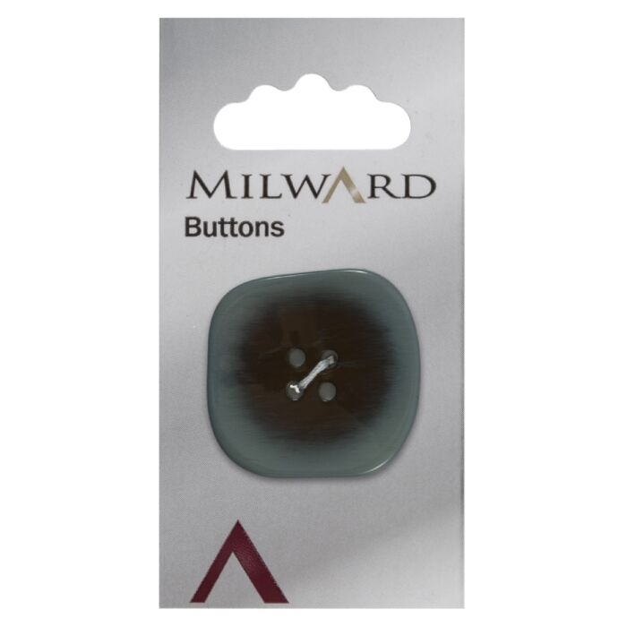 Milward Carded Buttons Square 2 Tone 4 Hole Teal 34mm Pack of 1 main product photo