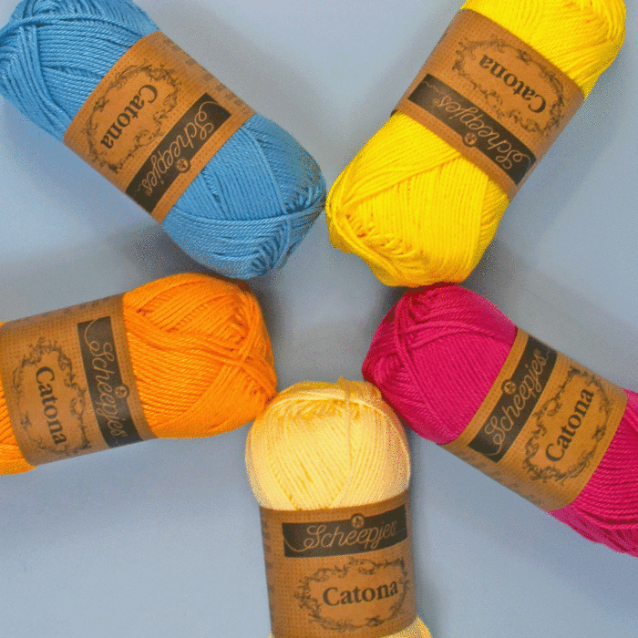 Scheepjes Catona 4 Ply Summer Colour Pack - 5 x 50g Balls