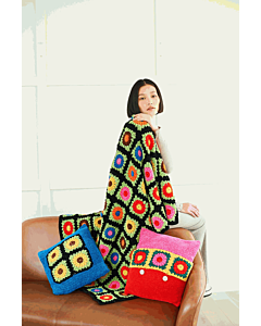 Stylecraft Squeeze Me DK Blanket and Cushions 10078 Crochet Pattern PDF  