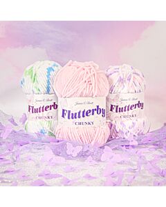 James C Brett Flutterby Chunky Yarn - 100 grm Ball