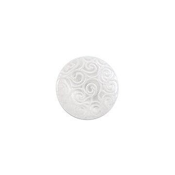 Milward Carded Buttons Round Swirl Pattern White 11mm Pack of 5