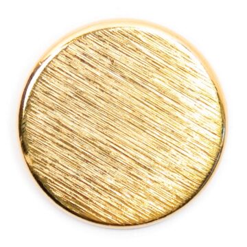 Milward Carded Buttons Textured Metal Gold 22mm Pack of 2